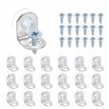 Uxcell Mounting Brace Fixing Glass Shelf Bracket 0 55 X 47 Fixed With Chuck Wall Mount Silver 30pcs