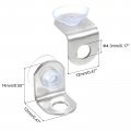 Uxcell Mounting Brace Fixing Glass Shelf Bracket 0 55 X 47 Fixed With Chuck Wall Mount Silver 30pcs
