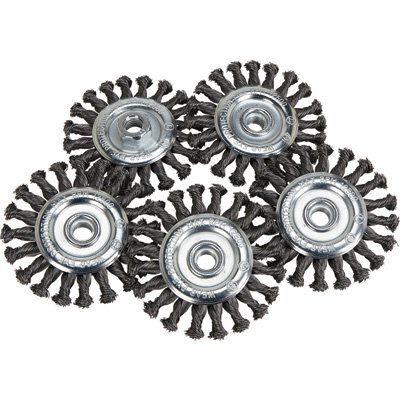 Klutch 4 5in Twisted Knot Wire Wheels 5-pk