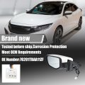 X Autohaux Door Mirror Assembly Left Driver Side For Honda Civic 2016-2021 Power Glass Non-heated Manual Folding 3 Pins Black
