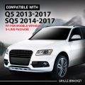 Grille Bracket Insert For Audi Q5 2013-2017 Sq5 2014-2017 Fit Models Without S-line Package 8r0853692b Au1207100