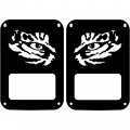 Jeeptails Tiger Eyes Tail Lamp Light Covers Left And Right For Jeep Jk Wrangler Black Set Of 2 