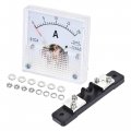 Uxcell Analog Current Panel Meter Dc 0-20a 91c4 With 75mv Shunt For Circuit Testing Ampere Tester Gauge 1 Set