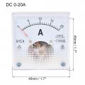 Uxcell Analog Current Panel Meter Dc 0-20a 91c4 With 75mv Shunt For Circuit Testing Ampere Tester Gauge 1 Set