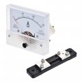 Uxcell Analog Current Panel Meter Dc 0-20a 91c4 With 75mv Shunt For Circuit Testing Ampere Tester Gauge 1 Set