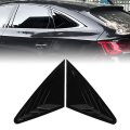 2pcs Rear Side Window Louver Cover Shade Durability Abs Material Heat Insulation For Fy Coupe 2018-2024 Bright Black