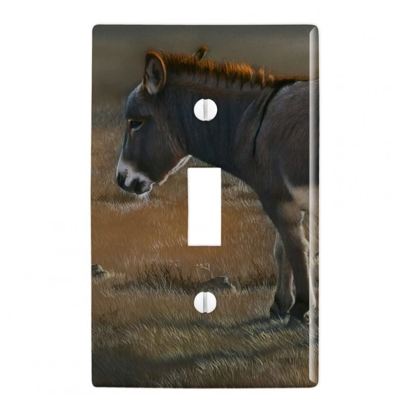 Burro Small Donkey Plastic Wall Decor Toggle Light Switch Plate Cover