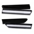 4pc Full Led Smoked Side Marker Lights Front Amber Rear Red For 2004-2008 Acura Tl Chrome Housing Tinted Lens 4 Piece Set 
