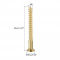 Uxcell Wood Screws M5 X 50mm Slotted Flat Head Brass Self-tapping Screw 20 Pcs