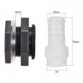 Uxcell Pvc Bulkhead Tank Adapter G1 Thread With Plug And 27mm Od Barbed Pipe Fitting For Rain Buckets Water Tanks 2 Set