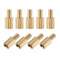 Uxcell M2x4mm 4mm Male-female Brass Cylinder Knurled Pcb Motherboard Spacer Standoff For Fpv Drone Quadcopter Computer Circuit 