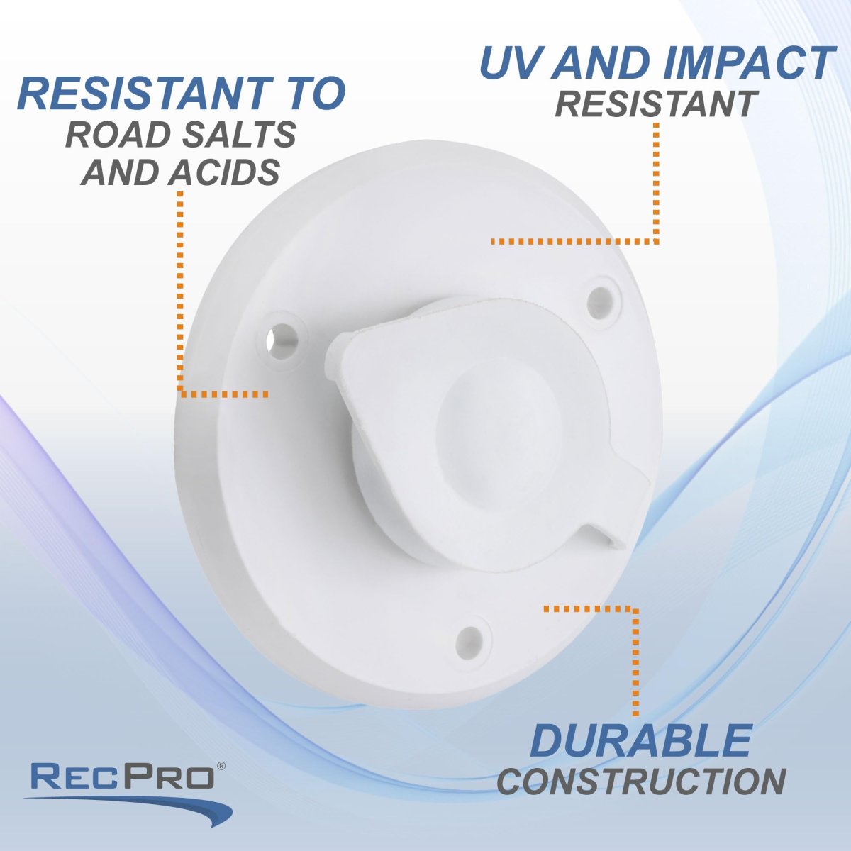 Recpro Rv Cable Tv Plate Coaxial Connector Black Or White Option 1 2 White Outlets