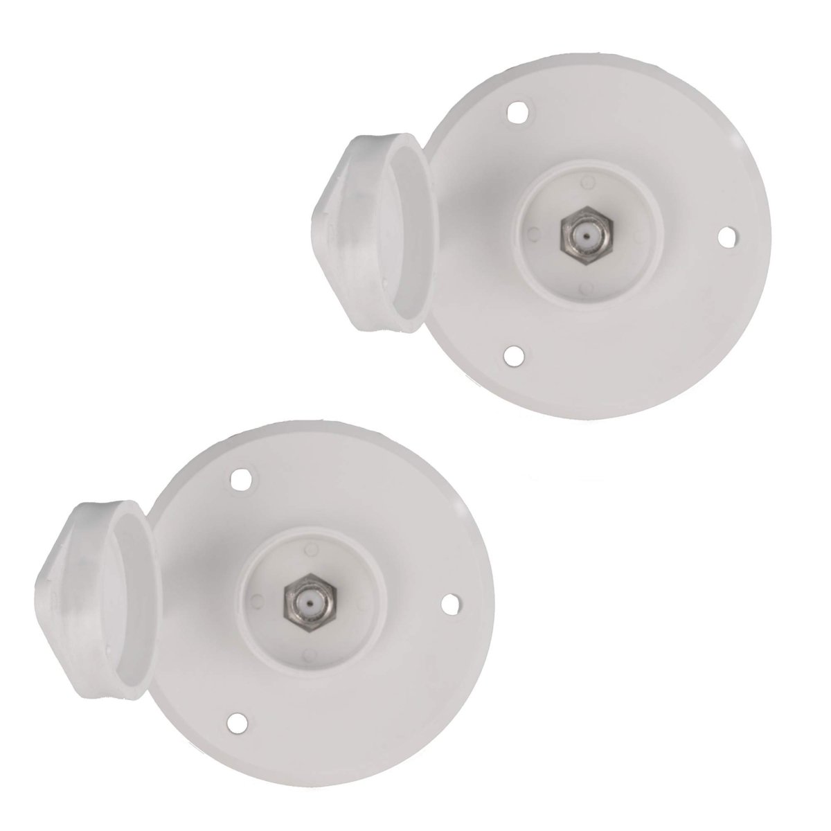 Recpro Rv Cable Tv Plate Coaxial Connector Black Or White Option 1 2 White Outlets
