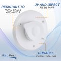 Recpro Rv Cable Tv Plate Coaxial Connector Black Or White Option 1 2 White Outlets