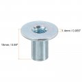 Uxcell M6 T-nuts 12pcs Carbon Steel Tee Nut Round Base Weld Nuts 15mm Height Through Hole Flange Insert Female Thread Plate