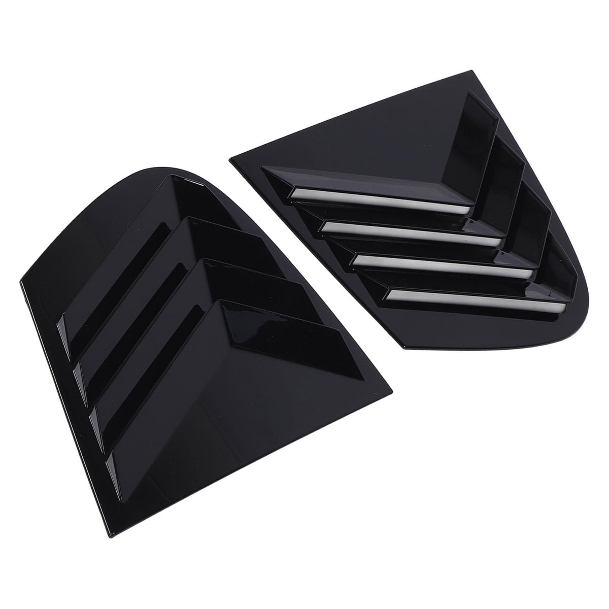 2 Pcs Rear Window Side Shutter Glossy Black Weatherproof Rugged Construction 1 Series E87 2005 2011