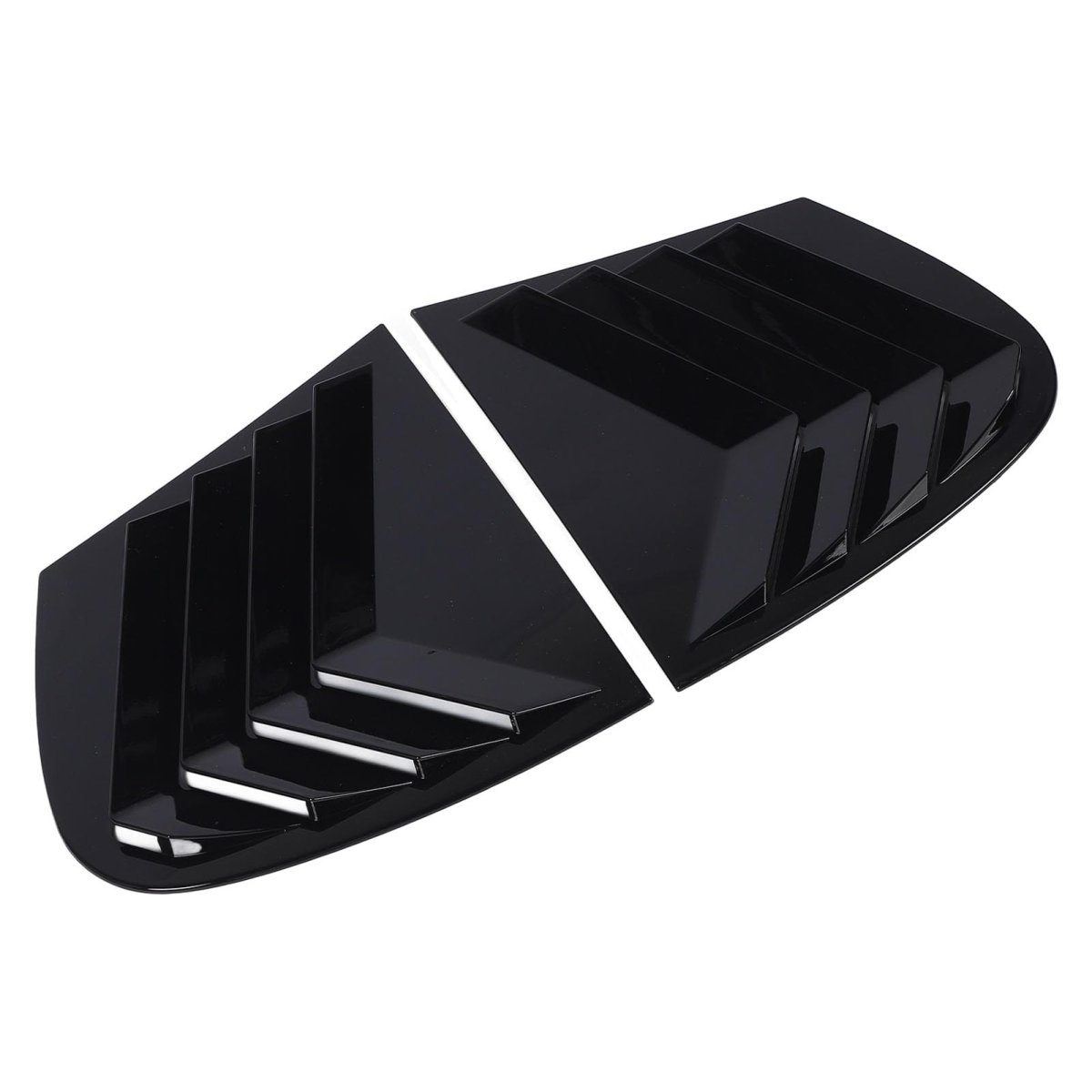 2 Pcs Rear Window Side Shutter Glossy Black Weatherproof Rugged Construction 1 Series E87 2005 2011