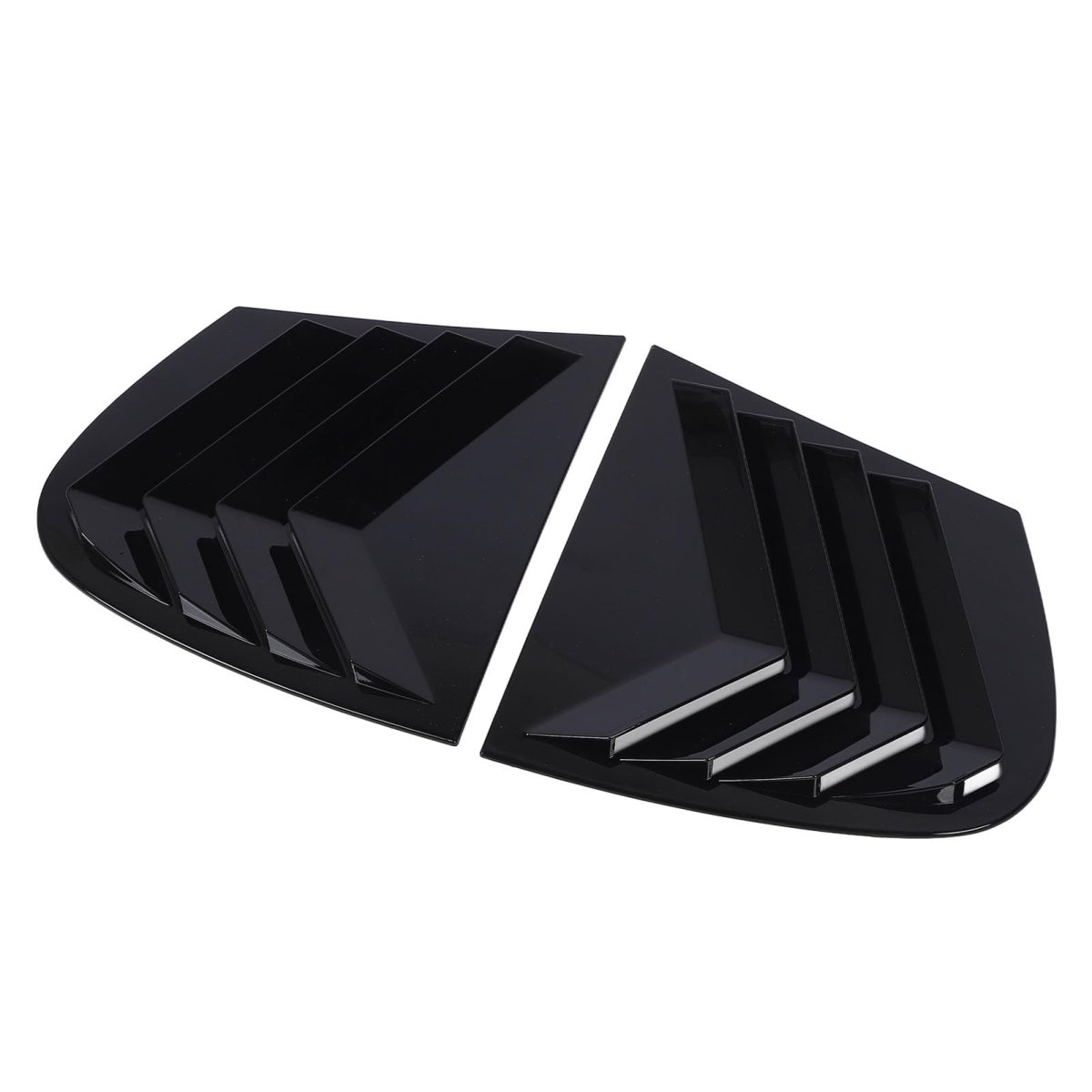2 Pcs Rear Window Side Shutter Glossy Black Weatherproof Rugged Construction 1 Series E87 2005 2011