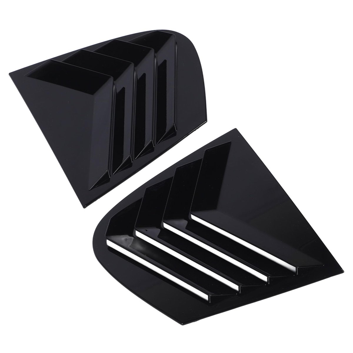 2 Pcs Rear Window Side Shutter Glossy Black Weatherproof Rugged Construction 1 Series E87 2005 2011