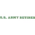 U S Army Retired Clear Window Strip 