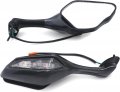 Left Right Carbon Fiber Led Turn Signal Rear-view Mirrors For Hond Cbr1000rr Cbr 1000rr 2017-2022 P N Mt252-037-cn 