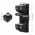Qiilu 6pcs Chrome Headlight Switch Rearview Side Mirror Door Window Kit For Jetta Mk5 Mk Rabbit Passat B6 B7 Tiguan