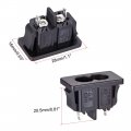 Uxcell C8 Panel Mount Plug Adapter 250v Ac 5a 2 Pins Iec Inlet Module Power Connector Socket Straight 5pcs