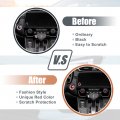 X Autohaux 4pcs Air Conditioner Knob Ring Covers Volume Control Start Stop Push Button For Honda Crv 2017 2018 2019 2020 2021
