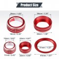 4pcs Air Conditioner Knob Ring Covers Volume Control Start Stop Push Button For Honda Crv 2017 2018 2019 2020 2021 Red
