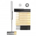 17pcs Punch Set With Tool Box Including Roll Pin Doublea Faced Hammer Brass Steel For Machinery Maintenance