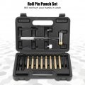 17pcs Punch Set With Tool Box Including Roll Pin Doublea Faced Hammer Brass Steel For Machinery Maintenance