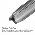 Uxcell Tap Bit Sets M9 X 1 25 H2 Straight Flute Machine Thread Milling 7 6mm M35 Cobalt High Speed Steel Hss-co Twist Drill
