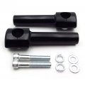 Httmt- 1in Handlebar Riser Clamps Mounts Kit 6 Tall Compatible With H-d Black Motorcycle Cruisers Metrics P N Tghd-hbs007-ii-bk