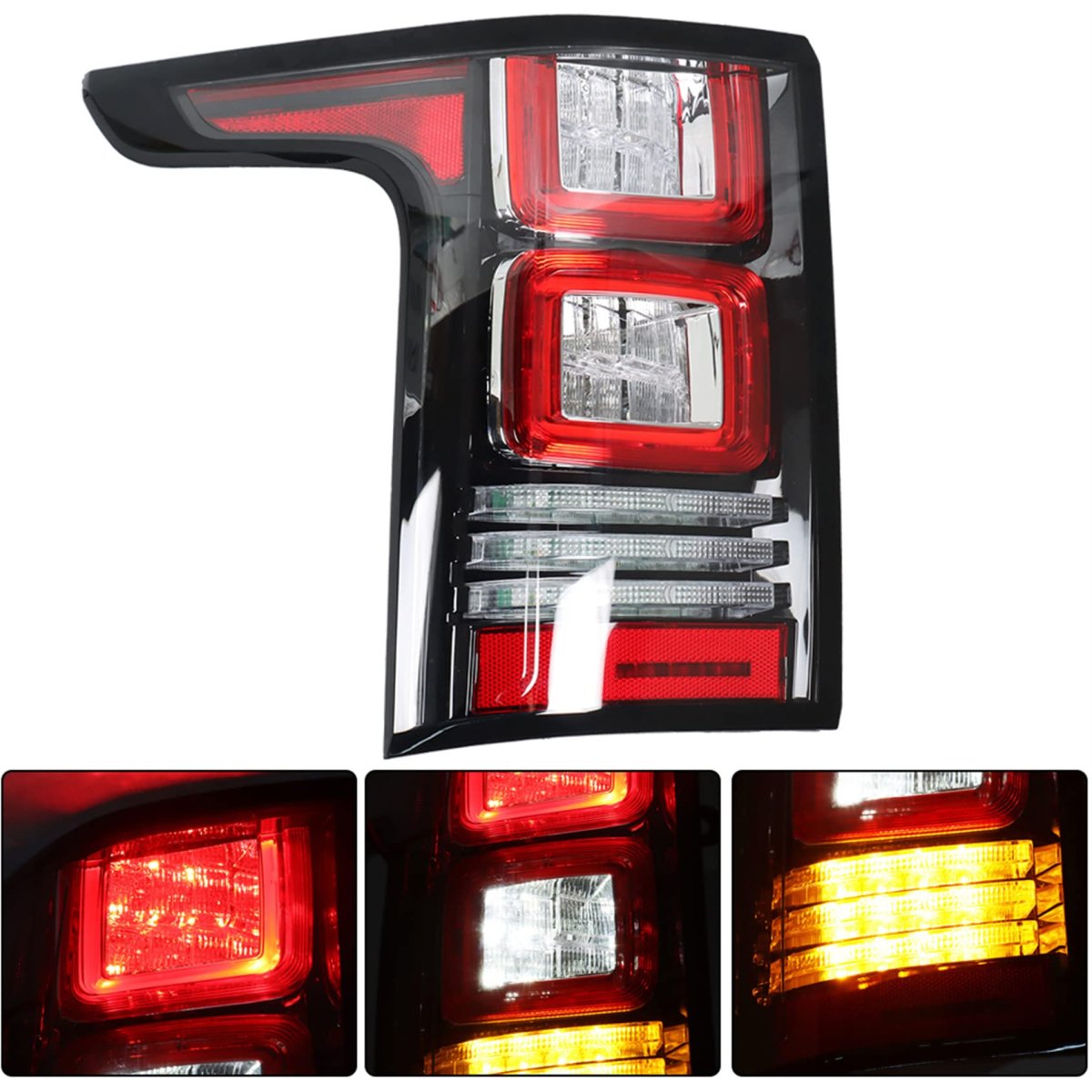 1-pack Rear Left Tail Light Driver Side Brake Lamp Assembly Replacement For L405 2013-2017 With Bulbs
