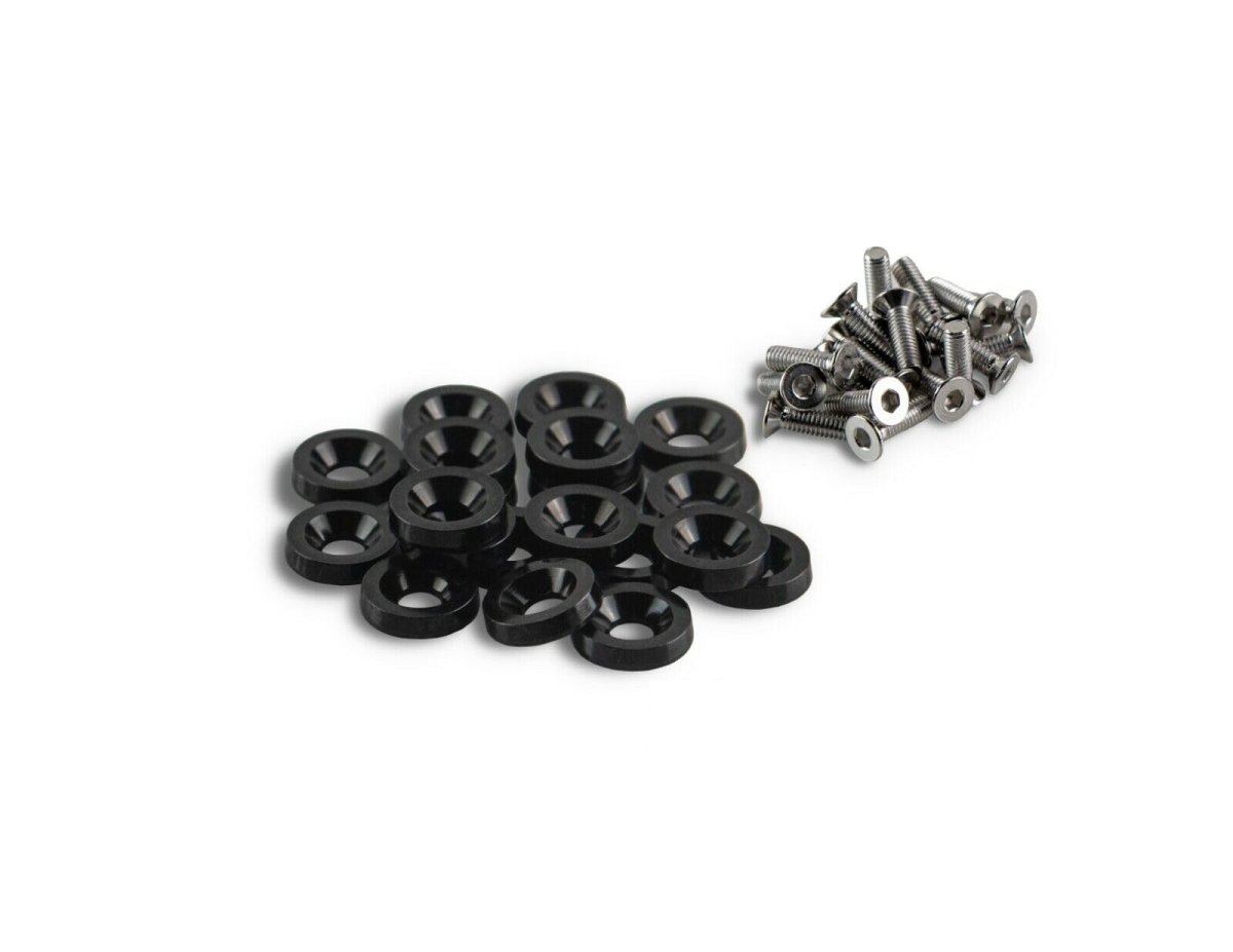 Polaris Rzr Ranger Sportsman M6 Aluminum Fender Washer Accessory Kit Black 20 Piece