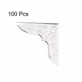 Uxcell Metal Book Corner Protectors Edge Cover Guard 30 X 6mm Silver Tone 100pcs
