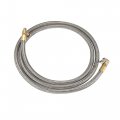 X Autohaux Flexible Stainless Steel 150cm 59 Tire Valve Connect Pipe Air Chuck Inflator Compressor Pump Extension Hose For Car