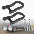 2pcs Black Tow Hooks Chrome Replacement For 2007 2008 2009 2010 2011 2012 2013 2014 2015 2016 2017 2018 2019 Silverado Sierra 