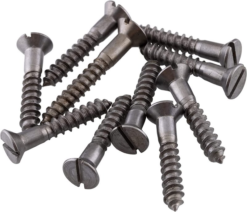 6 X 3 4 Steel Flat Countersunk Head Slot Drive Wood Screws Pack Of 100 Self Tapping For Antique Or Modern Furniture Sc-s634fc