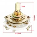 Uxcell 2p3t 2 Pole 3 Throw Single Deck Band Channel Rotary Switch Selector With Plastic Knob