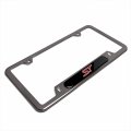 Ipick Image Made For Ford Focus St Black Insert Gunmetal Chrome Stainless Steel License Plate Frame