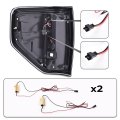 Led Tail Lights Fit Ford F150 2009-2014 Rear Brake Parking Lamps W Wiring Harness Driver Passenger Clear Lens Black Housing Red 