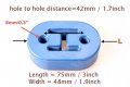 Autobahn88 Universal Exhaust Muffler Hanger Bushing 2 Hole 8mm 0  Size Blue Pack Of 2