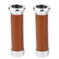 Qii Lu Motorcycle Handlebar Grips 7 8 22mm Universal Bar Skid Resistance Comfort Hand Grip Brown 