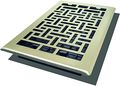 Decor Grates Ajh610-nkl Oriental Floor Register 6-inch By 10-inch Nickel 