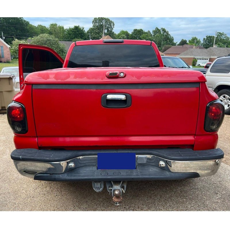 Pair Tail Light For 1999-2004 Chevy Silverado Gmc Sierra Stepside Rear Brake Lamp Black Housing Smoke Lens Without Bulbs