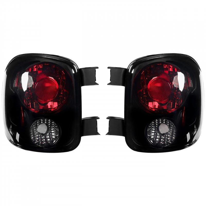 Pair Tail Light For 1999-2004 Chevy Silverado Gmc Sierra Stepside Rear Brake Lamp Black Housing Smoke Lens Without Bulbs