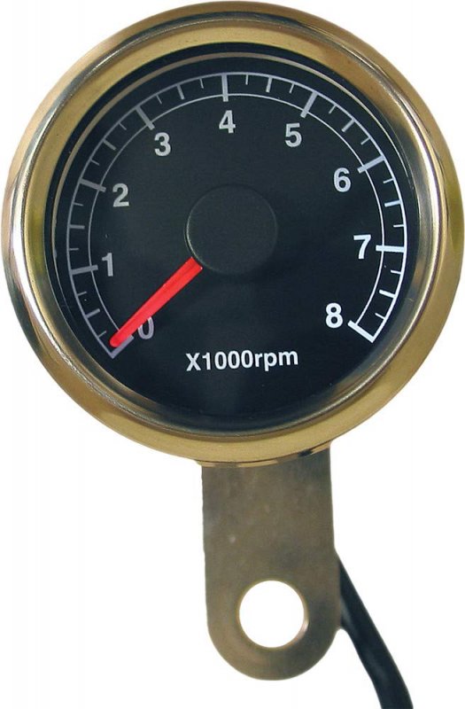 Harddrive 21-6911 Black 48mm Mini Tachometer 8000 Rpm Face