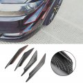 Topteng 4pcs Universal Car Front Bumper Fins Body Splitter Spoiler Canards For Sedan Coupe 2 Door 4