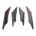 Topteng 4pcs Universal Car Front Bumper Fins Body Splitter Spoiler Canards For Sedan Coupe 2 Door 4